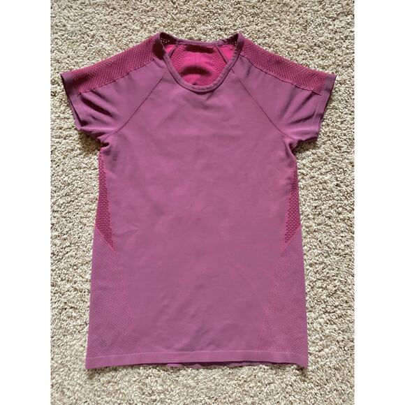 Athleta Caliber Workout Tee Maroon Red Size Small - Picture 1 of 5